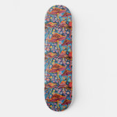 Trippy Mushroom Art Peinture Skateboard (Recto)