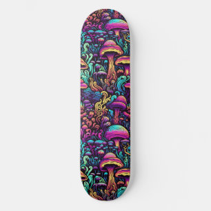 Trippy Mushroom Art Schilderij Skateboard
