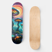 Trippy Mushroom Planet Skateboard (Voorkant)