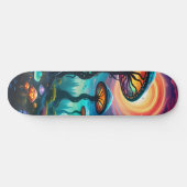Trippy Mushroom Planet Skateboard (Horizontaal)