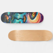 Trippy Mushroom Planet Skateboard (Horizontaal)