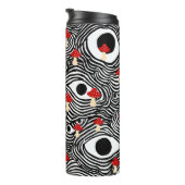Trippy Mushroom Travel Mug - Funky Eye Design Cup Thermosbeker (Geroteerd rechts)