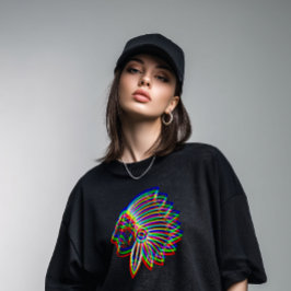 Trippy Native American Chief T-shirt