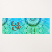 Trippy OM-symbool Mandala Yogamat (Voorkant (horizontaal))