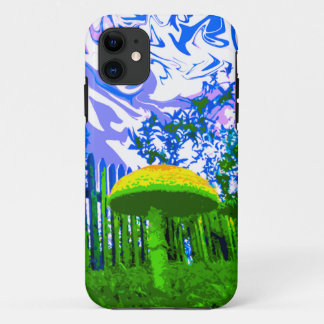 Trippy paddenstoel iPhone 5 Hoesje (helder)