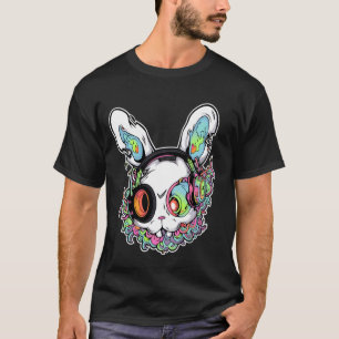 Trippy Party Konijn Psychedelische Zomer Rave T-shirt