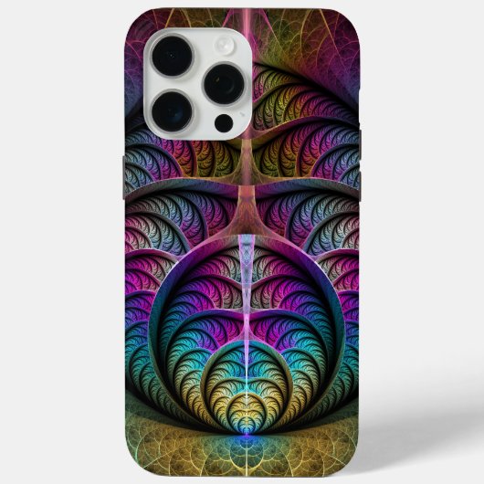 Trippy patronen kleurrijke abstracte fractal kunst Case-Mate iPhone case (Achterkant)
