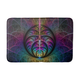 Trippy Patronen Kleurrijke Abstracte Fractale Kuns Badmat