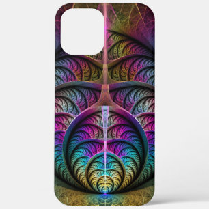 Trippy Patronen Kleurrijke Abstracte Fractale Kuns iPhone 12 Pro Max Hoesje