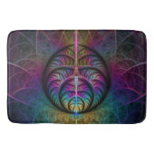 Trippy Patterned Kleurrijke Abstracte Fractal Art Badmat (Voorkant)