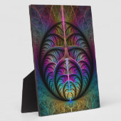 Trippy Patterned Kleurrijke Abstracte Fractal Art Fotoplaat (Zijkant)