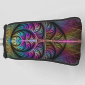 Trippy Patterned Kleurrijke Abstracte Fractal Art Golfheadcover (Voorkant)