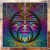 Trippy Patterned Kleurrijke Abstracte Fractal Art Raamsticker (Vel 2)