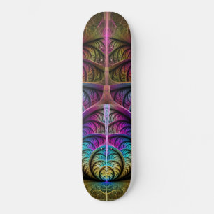 Trippy Patterned Kleurrijke Abstracte Fractal Art Skateboard