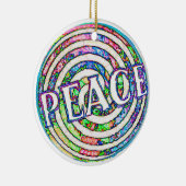 Trippy Peace Kerstmis Keramisch Ornament (Rechts)