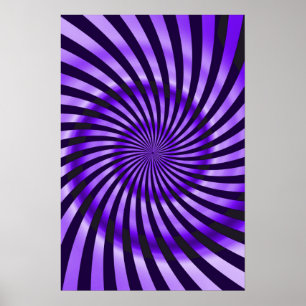 Trippy Poster: Abstract Paars Poster