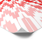 Trippy-Poster: Abstract rood Poster (Hoek)