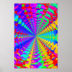 Trippy-Poster: Abstracte Psychedelisch Poster