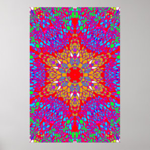 Trippy-Poster: Abstracte Psychedelisch Poster