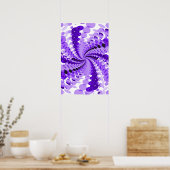 Trippy-Poster: Paars Abstract kunstwerk Poster (Keuken)
