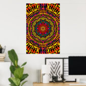 Trippy Poster: Psychedelic Kaleidoscope Artwork Poster (Thuiskantoor)