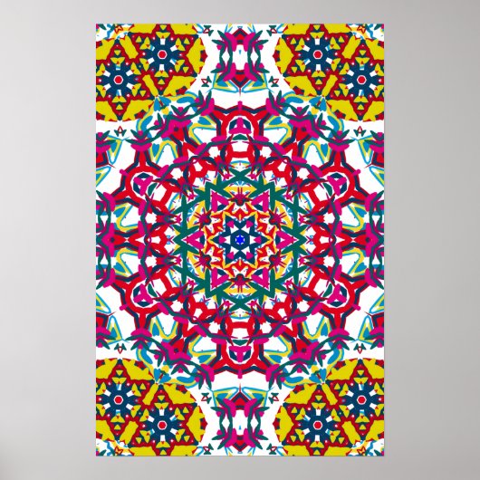 Trippy Poster: Psychedelic Kaleidoscope Artwork Poster (Voorkant)