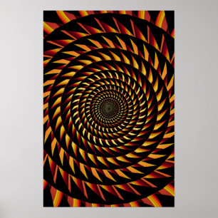 Trippy Poster: Sawtooth Spiral Poster
