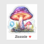 Trippy Psychedelic Earthy Mushroom Art Artwork Sticker (Vel)