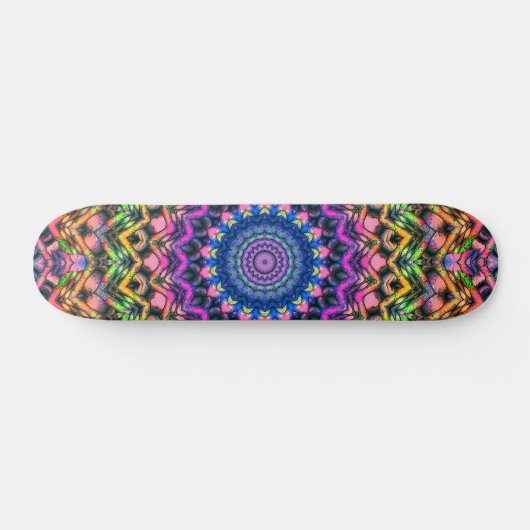 Trippy Psychedelic Kaleidoscope Skateboard (Horz)