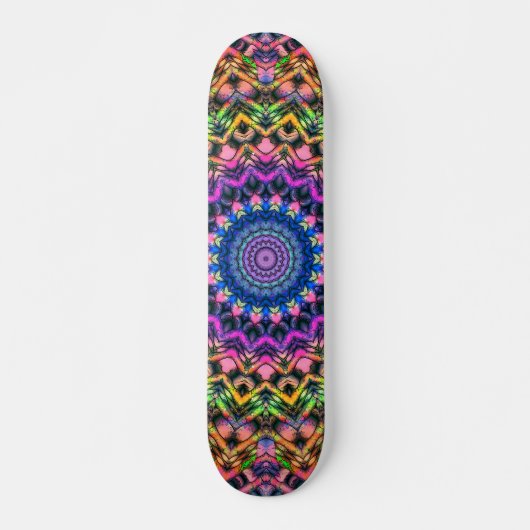 Trippy Psychedelic Kaleidoscope Skateboard (Devant)