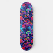 Trippy Psychedelic Mushroom Skateboard (Voorkant)
