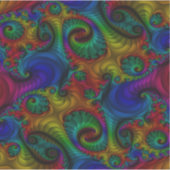 Trippy psychedelische fractale regenboog sticker (Voorkant)