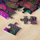 Trippy Psychedelische Paddenstoel Legpuzzel (Zijkant)