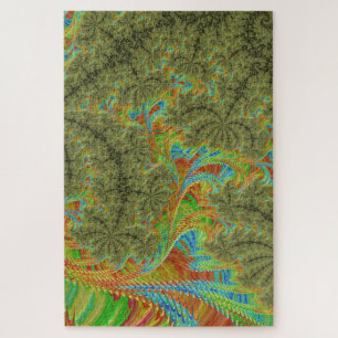 Trippy Psychedelische Spiraal Fractale Kunst Legpuzzel