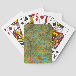 Trippy psychedelische spiraal fractale kunst pokerkaarten