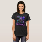 Trippy Psytrance Astronaut Rave Edm Techno dj Fes T-shirt (Voorkant volledig)