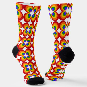 Trippy Rainbow Flowers Sokken