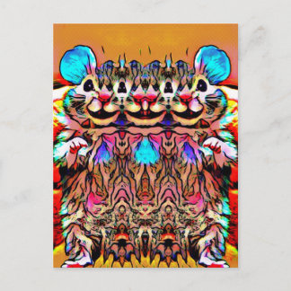 Trippy Rave Rat Briefkaart