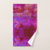 Trippy Red en Magenta Impressionistic Landschap Bad Handdoek (Handdoek)