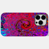 Trippy Red en Paars Abstract Retro vloeibare werve Case-Mate iPhone Case (Achterkant (horizontaal))