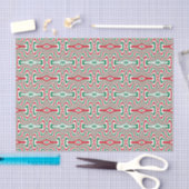 Trippy Retro Groovy Squiggly Kerstpatroon Tissuepapier (Craft)
