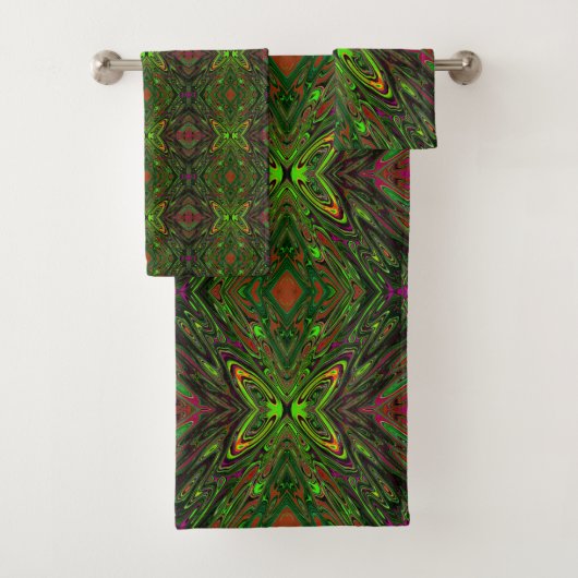 Trippy Retro Lime Vert Papillon Abstrait (En situation)