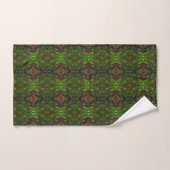 Trippy Retro Lime Vert Papillon Abstrait (Serviette à main)