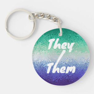 Trippy Ripply Funky Boho MLM Mannen die van Mannen Sleutelhanger