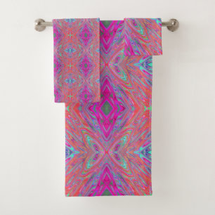 Trippy rose, Aqua et Magenta papillon Abstrait