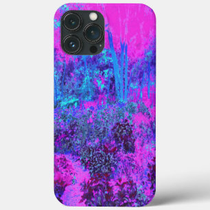 Trippy Roze en Blauwe Impressionistische Landschap iPhone 13 Pro Max Hoesje