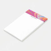 Trippy Roze en Oranje Swirly Design Post-it® Notes (Schuin)