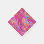 Trippy Roze en Oranje Swirly Design Servet (Hoek)