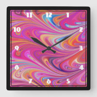 Trippy Roze en Oranje Swirly Design