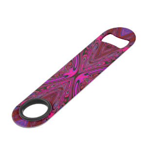 Trippy Roze, Rode en Blauwe Abstracte Vlinder Speed Flessenopener